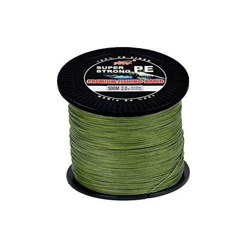  [아마존베스트]LSHEL Braided Fishing Line 4 Strands 500 m PE Super Strong Braided Lines for Freshwater Salt Water