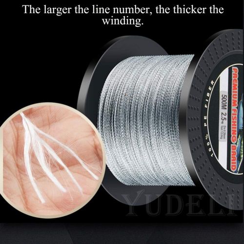  [아마존베스트]LSHEL Braided Fishing Line 4 Strands 500 m PE Super Strong Braided Lines for Freshwater Salt Water