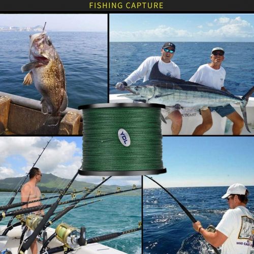  [아마존베스트]LSHEL Braided Fishing Line 4 Strands 500 m PE Super Strong Braided Lines for Freshwater Salt Water