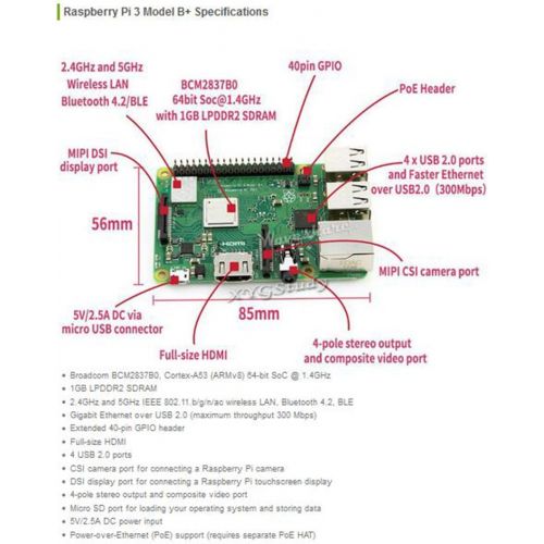  XYG-Raspberry Pi [Package C] Upgraded Raspberry Pi 3 Model B+ Mother Board + Mini Wireless Keyboard USB WiFi Camera + 8GB Micro SD Card Mini PC -Complete Starter Kit @XYGStudy