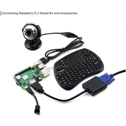  XYG-Raspberry Pi [Package C] Upgraded Raspberry Pi 3 Model B+ Mother Board + Mini Wireless Keyboard USB WiFi Camera + 8GB Micro SD Card Mini PC -Complete Starter Kit @XYGStudy