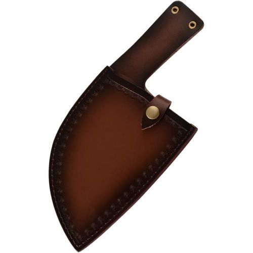  [아마존 핫딜] XYJ Full Tang Butcher Knife Handmade Forged Kitchen Chef Knife High Carbon Clad Steel Butcher Cleaver with Leather Knife Sheath