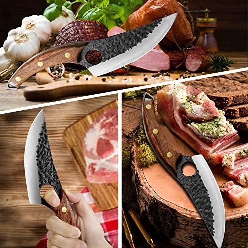  XYJ FULL TANG 6-inch Hunting Boning Knife High Carbon Stainless Steel Fishing Fillet Knives For Cutting Vegetable Debone Meat Steak Kitchen Camping Tools