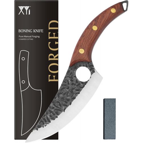  XYJ FULL TANG 6-inch Hunting Boning Knife High Carbon Stainless Steel Fishing Fillet Knives For Cutting Vegetable Debone Meat Steak Kitchen Camping Tools