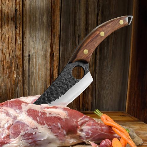  XYJ FULL TANG 6-inch Hunting Boning Knife High Carbon Stainless Steel Fishing Fillet Knives For Cutting Vegetable Debone Meat Steak Kitchen Camping Tools