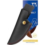 XYJ Leather Knife Sheath for Boning Kitchen Chef Knives (For 5.5 Boning Knife B, Black A)