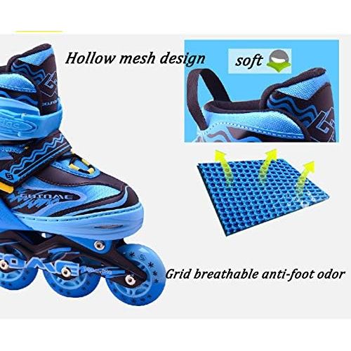  XYUJIE Rollschuhe Fuer Kinder Anfanger Inline Skates Fuer Manner Und Frauen