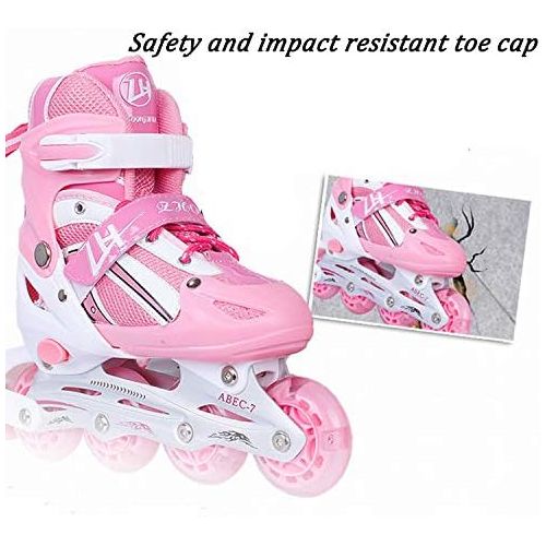  XYUJIE Rollschuhe Kinder Und Frauen Inline Skater Anfanger 3-5-6-8-10 Jahre Alte Rollschuhe Fuer Kinder