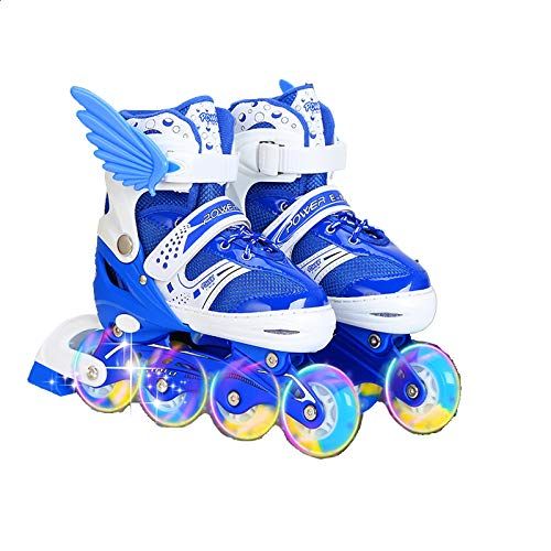  XYUJIE Rollschuhe Kinder 4-12 Jahre Alt Roller Skate Anfanger Flash Wheel