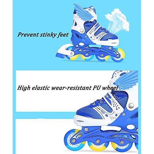  XYUJIE Rollschuhe Kinder 4-12 Jahre Alt Roller Skate Anfanger Flash Wheel