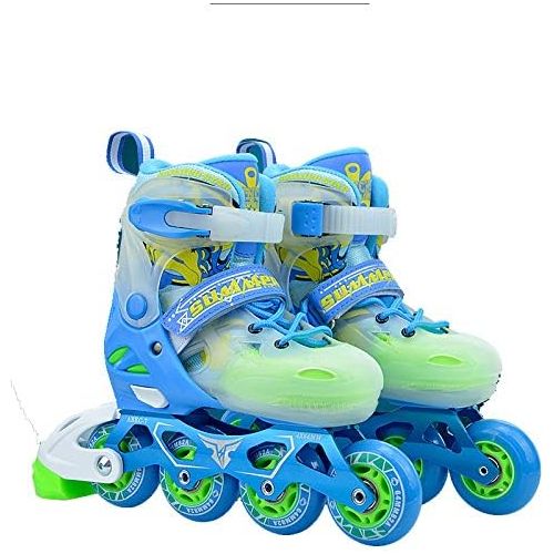  XYUJIE Rollschuhe Kinder Rollschuhe Manner Und Frauen Einstellbar Atmungsaktive Flache Schuhe