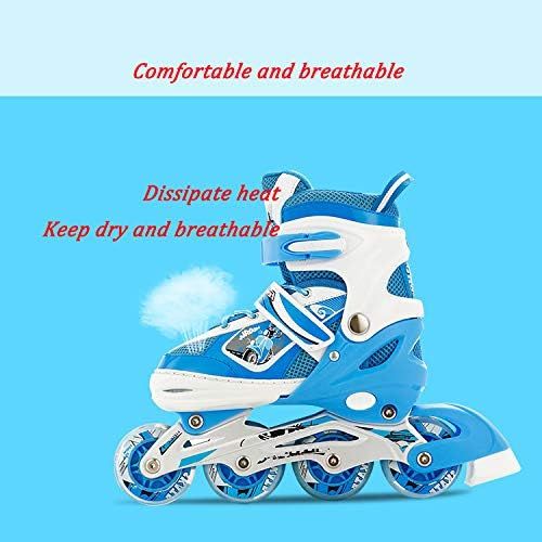  XYUJIE Rollschuhe Fuer Kinder Komfortable Und Atmungsaktive Verstellbare Unisex Skates