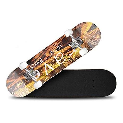  XYUJIE Skateboard Maple Double Springs Vier Rader Erwachsene Kinder Universal Strassenbuerste Street Professional Vitality Board