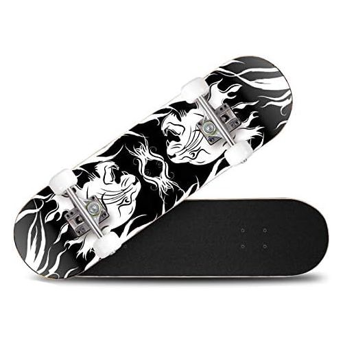  XYUJIE Skateboard Maple Double Springs Vier Rader Erwachsene Kinder Universal Strassenbuerste Street Professional Vitality Board