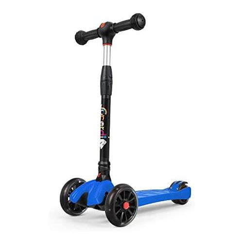  XYUJIE Faltender Scooter Fuer Kinder Dreirad AllradFlash Wheel Scooter