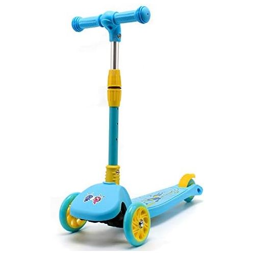  XYUJIE Roller Kinder Faltbares Dreiradriges Licht 3-8 jahriger Kinder-Blitz-Roller