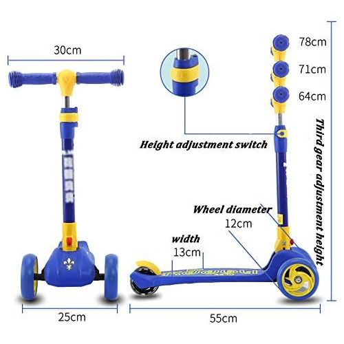  XYUJIE Kinder Roller 3-6 Jahre Alt Vierrunde Anfanger Jungen Und Madchen Mit Musik Jo-Jo-Auto