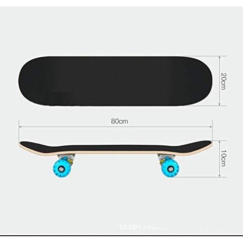  XYUJIE Skateboard Vierrunden Anfanger Manner Und Frauen Anfanger doppeltes Rocker Road Skateboard