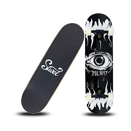  XYUJIE Skateboard Anfanger Vierradbuerste Street Road Kinder Erwachsener Doppel Up Skateboard