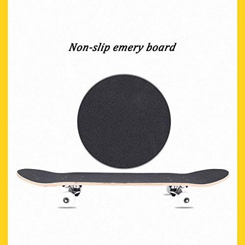  XYUJIE Skateboard Doppelverzerrende Vierradige Erwachsene Kinder Universal Strassenbuerste Strasse Professionelle Ahornholz Vitality Board