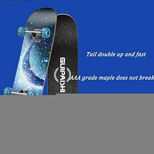  XYUJIE Skateboard Anfaenger Brush Street Erwachsene Kinder Doppelt Gekruemmter Allrad Roller