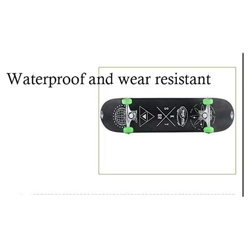  XYUJIE Professionelles Skateboard Einsteiger Skateboard mit doppelt gekruemmtem Vierrad Ahorn