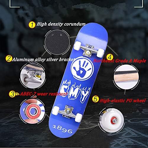  XYUJIE Skateboard mannliche Und Weibliche Anfanger Anfanger Strassen Roller Muster Aufkleber Doppelt Rocker