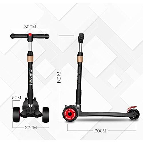  XYUJIE Kinder Scooter Verbreiteter Rad Faltbarer Roller 4 Vier Runden 2-12 Jahre Altes Baby Slide