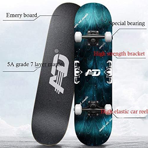  XYUJIE Skateboard Anfanger Jugend kindestrassenfachmann kurvte vierradriges Skateboard