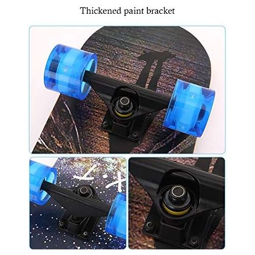  XYUJIE Skateboard All Wheel Flash Wheel High End Doppel Warping Ahorn Longboard Manner Und Frauen Erwachsene