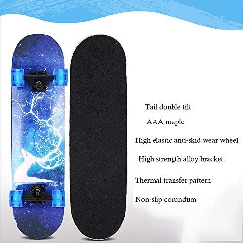  XYUJIE Skateboard All Wheel Flash Wheel High End Doppel Warping Ahorn Longboard Manner Und Frauen Erwachsene