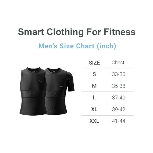  XYZlife Limited Offer BCX Fitness T-Shirt For Men - Medical-Grade Heart Rate Monitor and Fitness Tracker With Smart Clothing