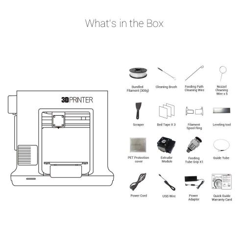  XYZprinting da Vinci Mini Wireless 3D Printer-6x6x6 Volume (Includes: 300g Filament, PLA/Tough PLA/PETG/Antibacterial PLA) Upgradable to print Metallic/Carbon PLA