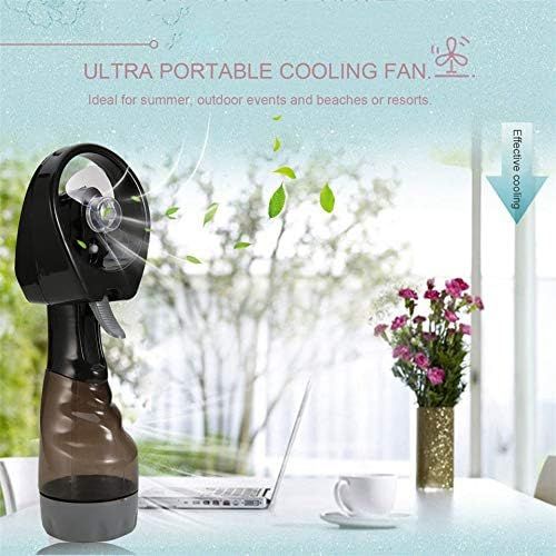 [아마존베스트]XZANTE Portable Hand Water Mist Fan 2-in-1 Functions Powerful Fan Outdoor Water Cooling Spray Fan Humidifier Fan