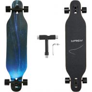 Xapwell 41 Inch Longboard Skateboard Complete Cruiser Complete Freestyle Drop Down Cruiser Maple Skateboard Professional Beginners