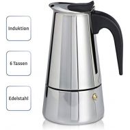 Xavax Espressokocher fuer Induktion Herd (Kaffeekocher geeignet fuer 6 Tassen, Mokkakocher Edelstahl zur Zubereitung aromatischen Kaffees, Kaffeezubereiter, spuelmaschinenfest)
