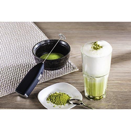  Xavax Milchaufschaumer Milchicopter (extra starker Motor mit 14.000 U/min, Spezialspirale, leichte Reinigung, Milk Frother, Matcha-Besen) schwarz