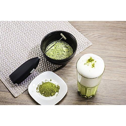  Xavax Milchaufschaumer Milchicopter (extra starker Motor mit 14.000 U/min, Spezialspirale, leichte Reinigung, Milk Frother, Matcha-Besen) schwarz