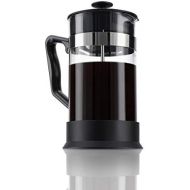 Xavax Kaffeebereiter (aus Glas 1 Liter, Zubereiter Glas, Edelstahlfilter fuer Kaffee oder Tee 1l, spuelmaschinenfest, French Press) schwarz