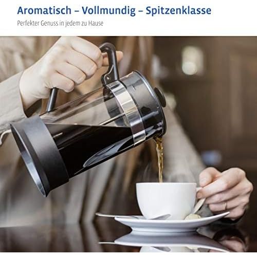  Xavax Kaffeebereiter (aus Glas 1 Liter, Zubereiter Glas, Edelstahlfilter fuer Kaffee oder Tee 1l, spuelmaschinenfest, French Press) schwarz