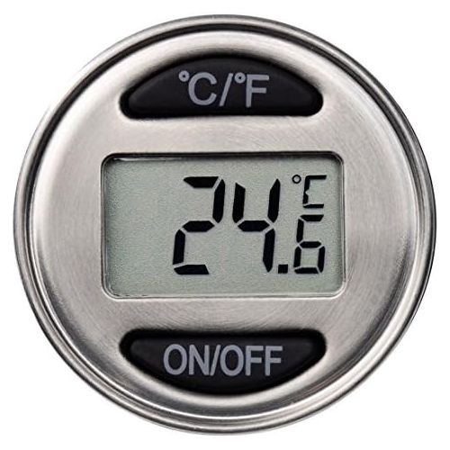  Xavax Weinthermometer Digital aus Edelstahl (auch geeignet als Bratenthermometer und Flaschenverschluss, Kuechenthermometer) silber