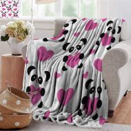 Xaviera Doherty Soft Blanket King Size Love,Love Pandas Hearts Throw Blanket for Ultimate Comfort 30x50