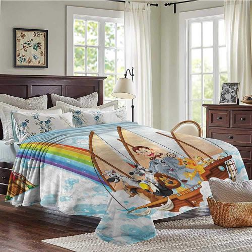  Xaviera Doherty Beach Blanket Children,Noahs Ark in Clouds Cozy and Durable Fabric-Machine Washable 50x60