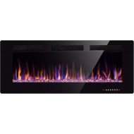 [아마존베스트]Xbeauty 30 inch Wall Mounted Recessed Electric Fireplace Insert, Flush Mount Linear Fireplace, Ultra-Thin Lightweight LED Fireplace Heater, Fit 2x4&2x6 Stud w/Touch Screen,Remote C