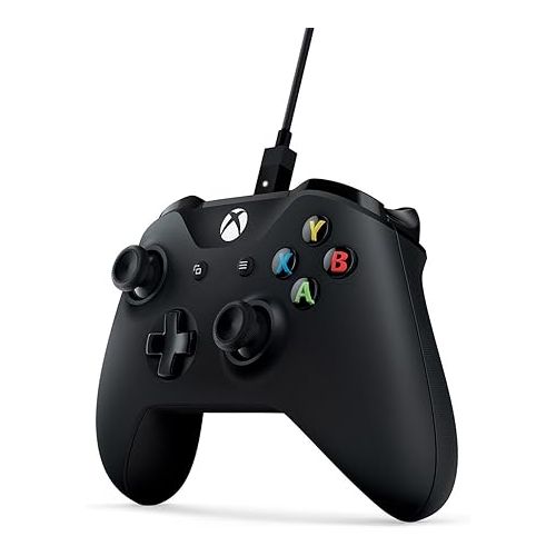  Microsoft Xbox Wireless Controller and Cable for Windows - Cable for Windows included - Wireless - Bluetooth - Xbox One exclusive - 9 ft cable length