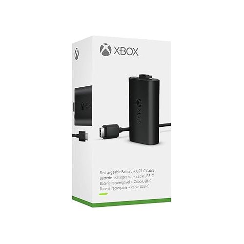  Microsoft Xbox Series X/S Play & Charge Kit - Recharge during or after play - Fully charges in 4 Hours - 9 Ft Cable - Compatible w/Xbox Series X/S - Compatible w/Xbox Controllers w/USB Type-C