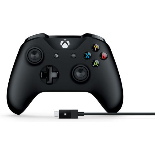  Microsoft 4N6-00001 Xbox Controller + Cable for Windows, Black