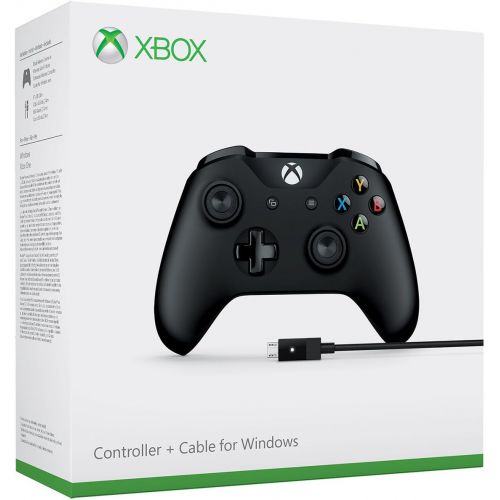  Microsoft 4N6-00001 Xbox Controller + Cable for Windows, Black