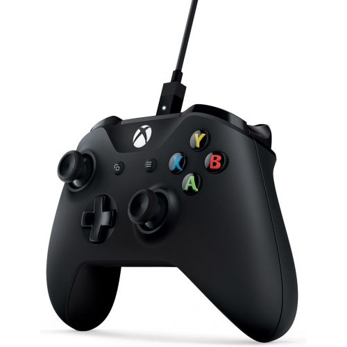  Microsoft 4N6-00001 Xbox Controller + Cable for Windows, Black