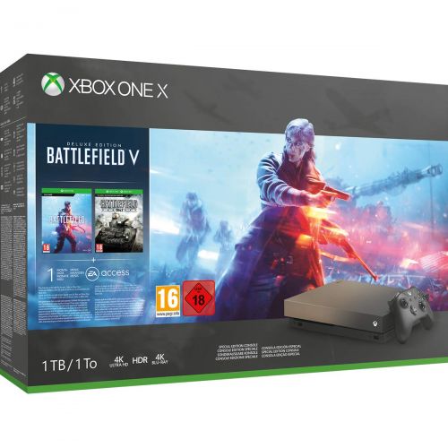  Xbox One X 1TB Gold Rush Special Edition console Battlefield V Bundle